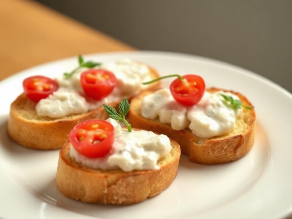 Bruschette con crema di cannellini e pomodorini