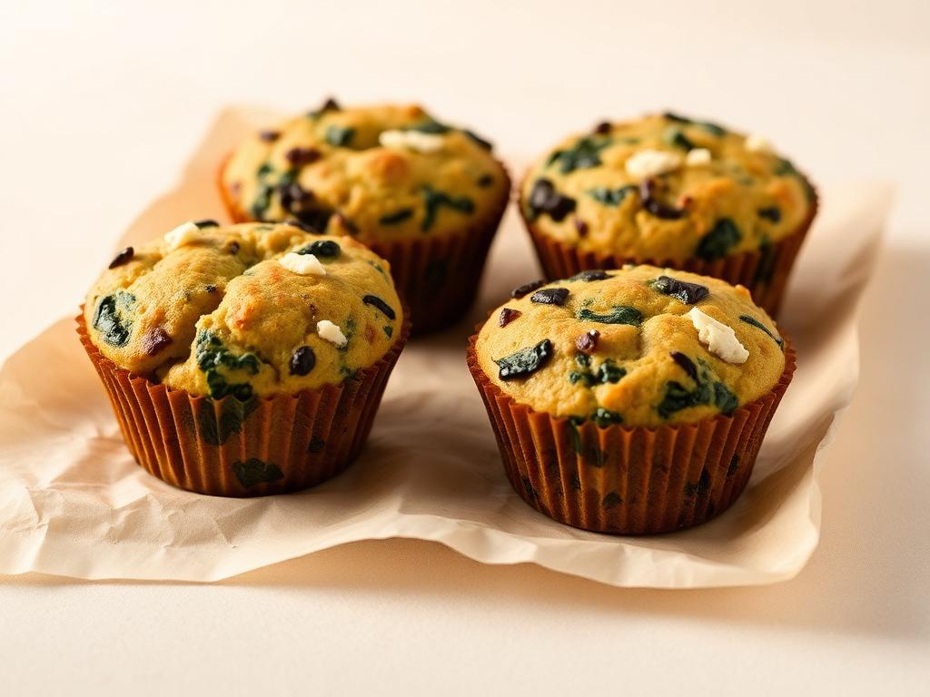 Muffin salati spinaci e feta