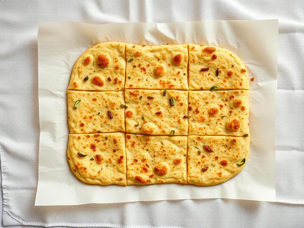 Schiacciata croccante di zucchine