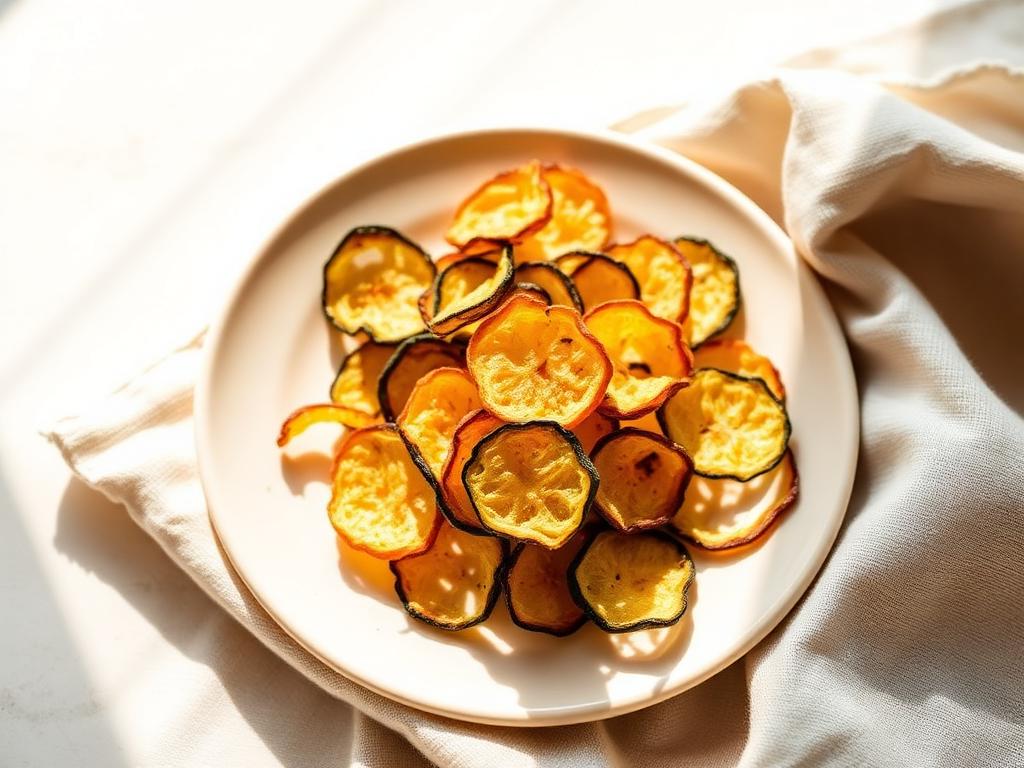 Chips croccanti di zucchine in friggitrice ad aria